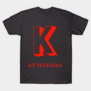 Letter K Letter Art T-Shirt